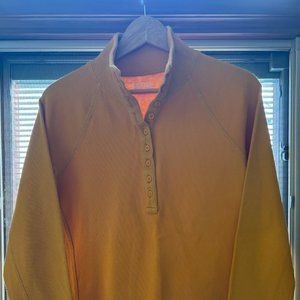 Duluth Trading Co Men's Yellow Heavy Cotton Long Sleeve Henley Shirt Size M